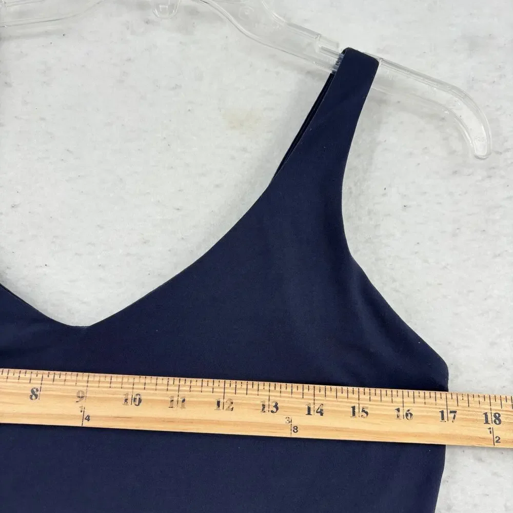 Aerie Offline Legging Jumpsuit Real Me Low‎ Key Womens Size XL Blue Shelf Bra